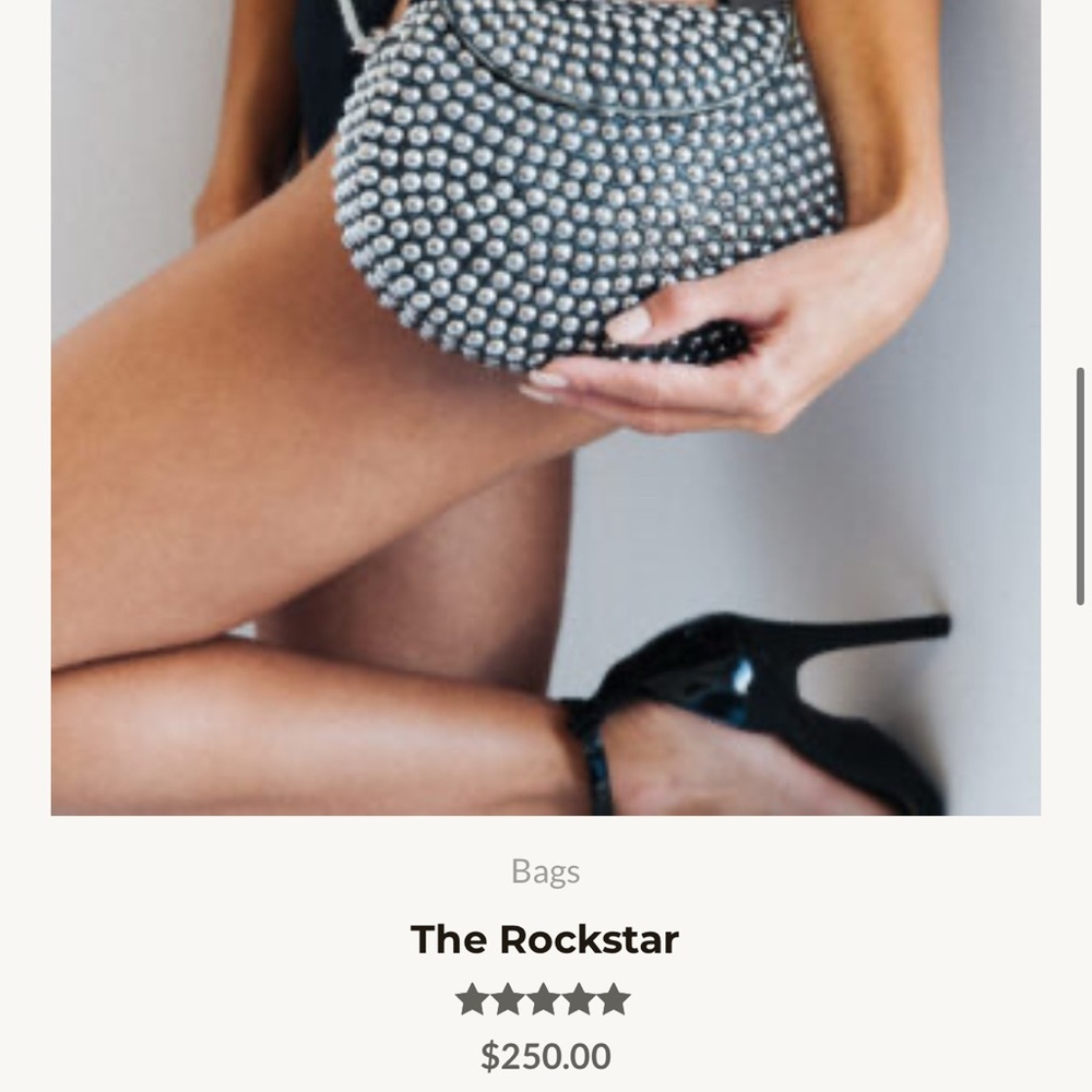 Black and Silver Studded Clutch